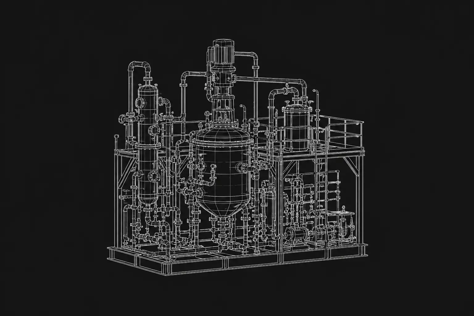 CAD-Zeichnung Chemieanlage