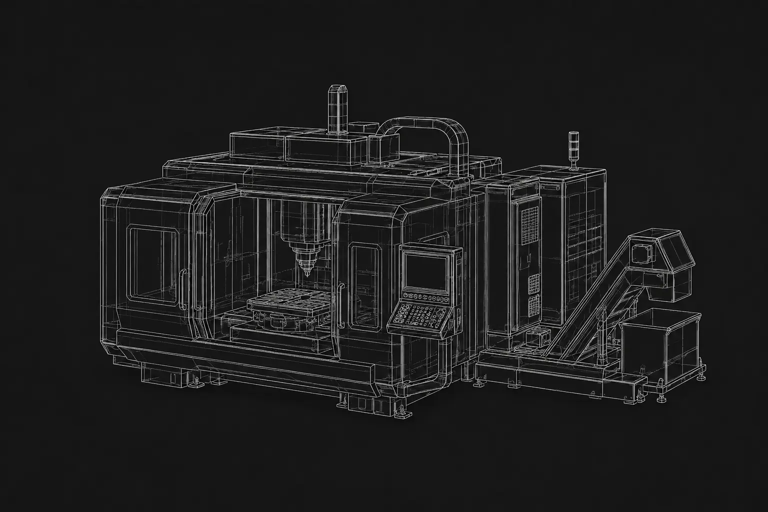 CAD-Zeichnung CNC-Fräsmaschine
